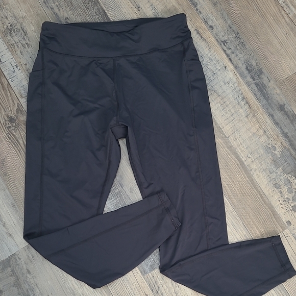 AKHG By Duluth Womens Lost Lake High Rise Legging Medium Black Side Pocket 8256 - Picture 1 of 6